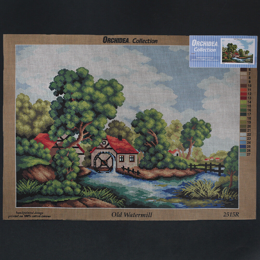 Orchidea 50x70 cm Old Watermill Baskılı Goblen 2515R